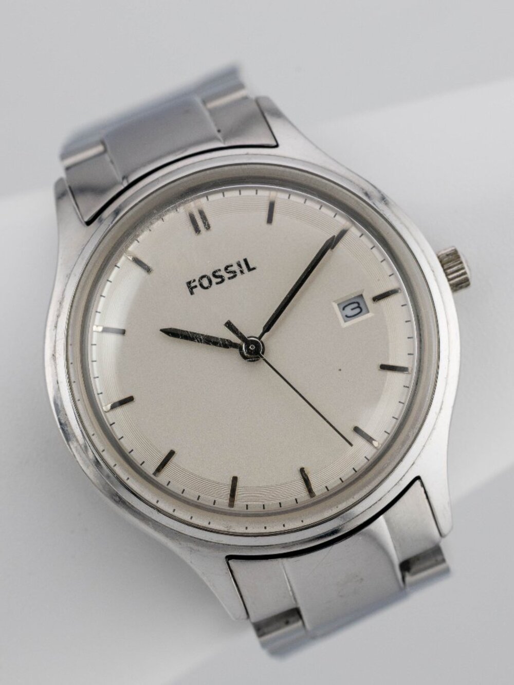Fossil Archival ES3160 Women’s Silver Quartz Analog Watch Fresh Battery